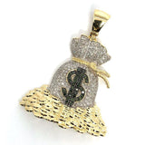 10K Yellow Gold 0.90CT Diamond Pendant DPG-012 - WORLDSTARBLING