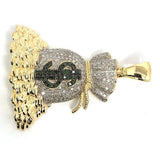 10K Yellow Gold 0.90CT Diamond Pendant DPG-012 - WORLDSTARBLING