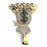 10K Yellow Gold 0.90CT Diamond Pendant DPG-012 - WORLDSTARBLING