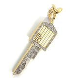 10K Yellow Gold 55MM 0.67CT Diamond Roll Royce Key Pendant DPG-013 - WORLDSTARBLING