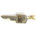 10K Yellow Gold 55MM 0.67CT Diamond Roll Royce Key Pendant DPG-013 - WORLDSTARBLING