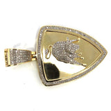 10K Yelow Gold 26MM 0.50CT Diamond Auto Exotic Pendant DPG-014 - WORLDSTARBLING