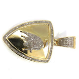 10K Yelow Gold 26MM 0.50CT Diamond Auto Exotic Pendant DPG-014 - WORLDSTARBLING