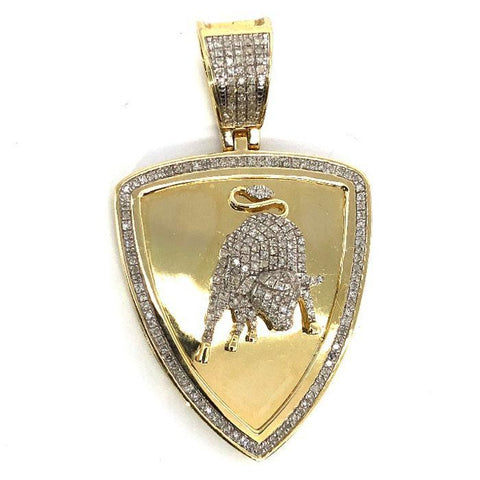 Pendentif de choix de guitare de diamant de bouledogue d'or jaune de 10K 26MM DPG-014