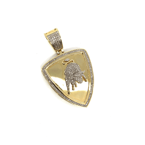 10K Yelow Gold 26MM 0.50CT Diamond Auto Exotic Pendant DPG-014 - WORLDSTARBLING