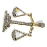 10K Yellow & White Gold 37MM 0.74CT Diamond Pendant DPG-020 - WORLDSTARBLING