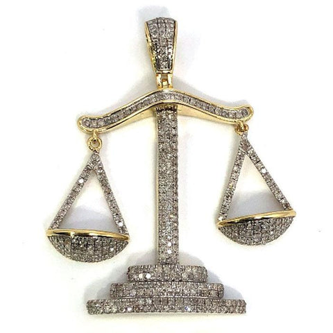 Pendentif diamant jaune or blanc 10K 37KM DPG-020