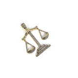 10K Yellow & White Gold 37MM 0.74CT Diamond Pendant DPG-020 - WORLDSTARBLING
