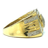 10K Yellow & White Gold 0.56CT Diamond Cross Ring DRG-001 - WORLDSTARBLING