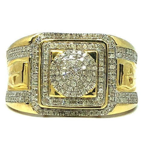 10K Yellow & White Gold 0.56CT Diamond Cross Ring DRG-001 - WORLDSTARBLING