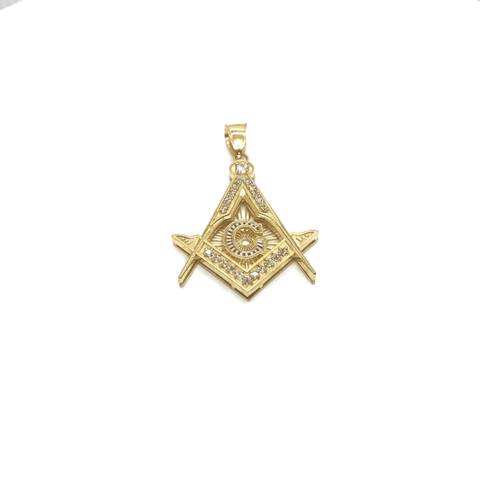 10K Yellow Gold Franc Mason Pendant FMP_002 - WORLDSTARBLING