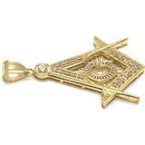 10K Yellow Gold Franc Mason Pendant FMP_002 - WORLDSTARBLING