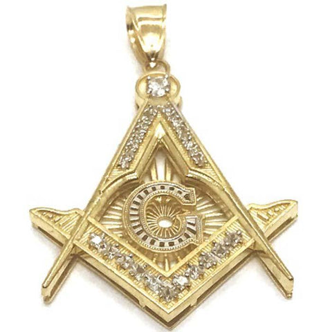 10K Yellow Gold Franc Mason Pendant FMP_002 - WORLDSTARBLING