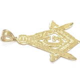 10K Yellow Gold Franc Mason Pendant FMP_004 - WORLDSTARBLING