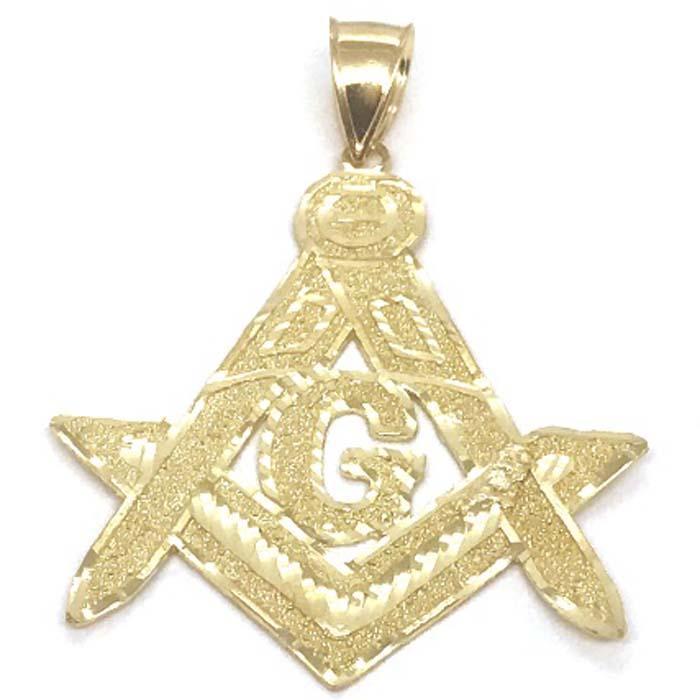10K Yellow Gold Franc Mason Pendant FMP_004 - WORLDSTARBLING