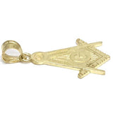 10K Yellow Gold Franc Mason Pendant FMP_005 - WORLDSTARBLING