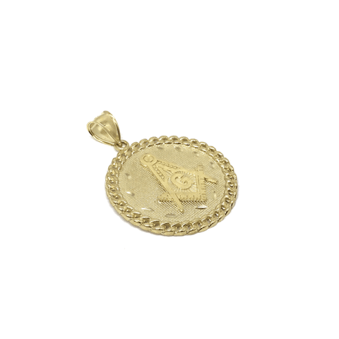10K Yellow Gold Franc Mason Pendant FMP_013 - WORLDSTARBLING