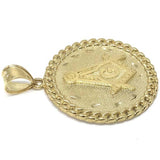 10K Yellow Gold Franc Mason Pendant FMP_013 - WORLDSTARBLING