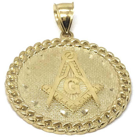 10K Yellow Gold Franc Mason Pendant FMP_013 - WORLDSTARBLING