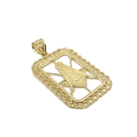 10K Yellow Gold Franc Mason Pendant FMP_014 - WORLDSTARBLING