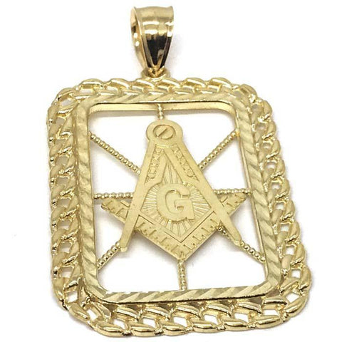 10K Yellow Gold Franc Mason Pendant FMP_014 - WORLDSTARBLING