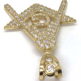 10K Yellow Gold Franc Mason Pendant FMP_015 - WORLDSTARBLING