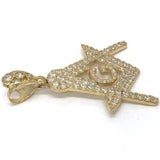 10K Yellow Gold Franc Mason Pendant FMP_015 - WORLDSTARBLING