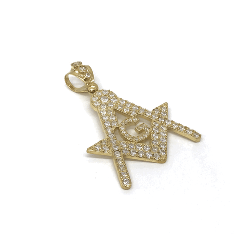 10K Yellow Gold Franc Mason Pendant FMP_015 - WORLDSTARBLING