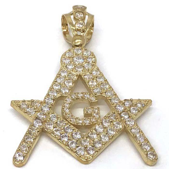 10K Yellow Gold Franc Mason Pendant FMP_015 - WORLDSTARBLING