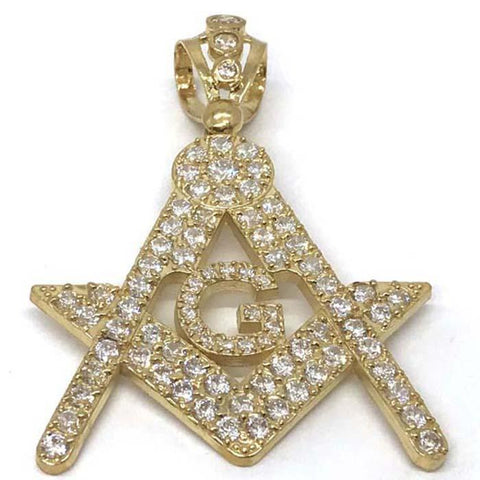 10K Yellow Gold Franc Mason Pendant FMP_015 - WORLDSTARBLING