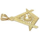 10K Yellow Gold Franc Mason Pendant FMP_016 - WORLDSTARBLING