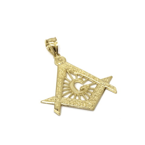 10K Yellow Gold Franc Mason Pendant FMP_016 - WORLDSTARBLING