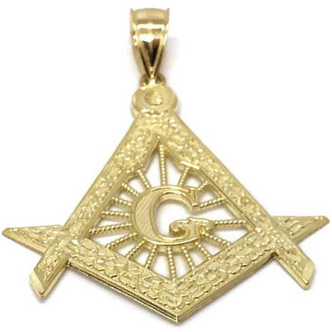 10K Yellow Gold Franc Mason Pendant FMP_016 - WORLDSTARBLING