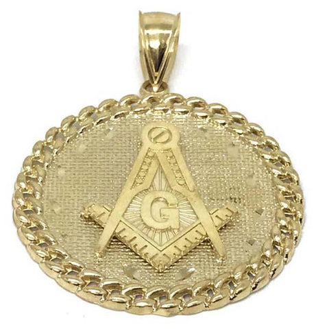 10K Yellow Gold Franc Mason Pendant FMP_017 - WORLDSTARBLING
