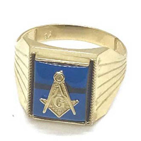10K Yellow Gold Franc Mason Ring FMR_001 - WORLDSTARBLING
