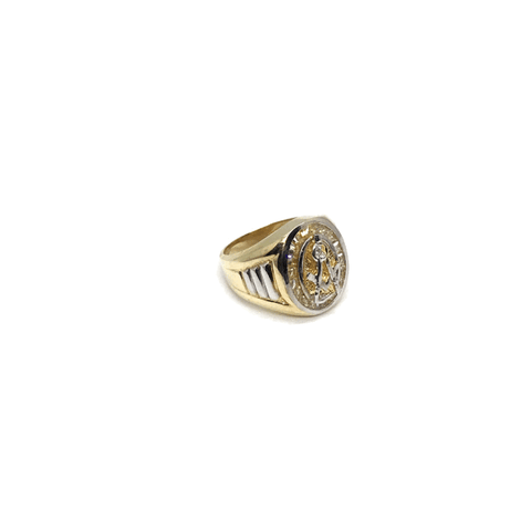 10K Yellow Gold Franc Mason Ring FMR_003 - WORLDSTARBLING