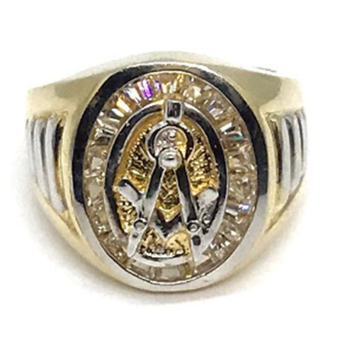 10K Yellow Gold Franc Mason Ring FMR_003 - WORLDSTARBLING