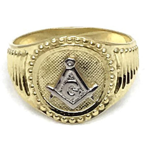 10K Yellow Gold Franc Mason Ring FMR_004 - WORLDSTARBLING