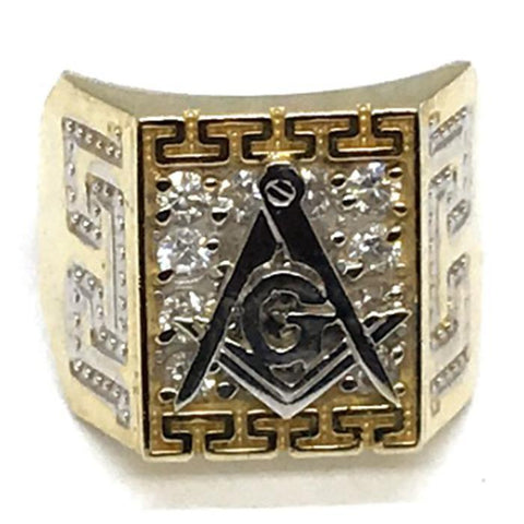 10K Yellow Gold Franc Mason Ring FMR_005 - WORLDSTARBLING