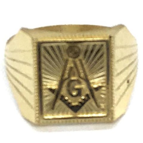 10K Yellow Gold Franc Mason Ring FMR_007 - WORLDSTARBLING
