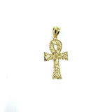 10K Gold Egyptian Ankh Cross Pendant With Diamond Cut S GAP-012 - WORLDSTARBLING