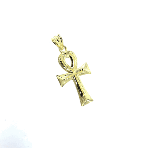 Diamond Cut Ankh Cross Men Pendant 10K S GAP-013 - WORLDSTARBLING