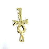 Egyptian Ankh Cross in 10K Yellow Gold with Diamond Cut L GAP-015 - WORLDSTARBLING