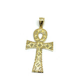 Ankh Cross Diamond Cut Pendant in 10K Yellow Gold GAP-016 - WORLDSTARBLING