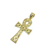 Ankh Cross Diamond Cut Pendant in 10K Yellow Gold GAP-016 - WORLDSTARBLING