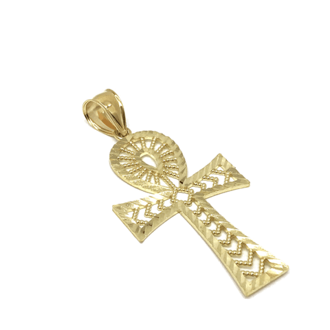 10K Yellow Gold Ankh Pendant GAP_001 - WORLDSTARBLING