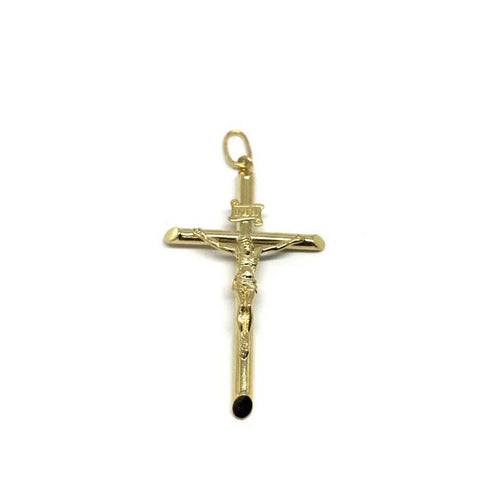 10K Yellow Gold Cross Men's Pendant XL GCP-050 - WORLDSTARBLING
