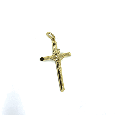 10 Karat Gold Cross Pendant M GCP-052 - WORLDSTARBLING