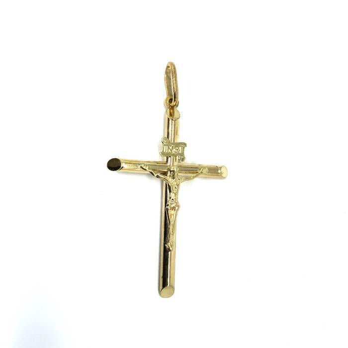 10K Yellow Gold Cross Pendant L | GCP-053 - WORLDSTARBLING