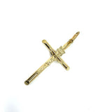 10K Yellow Gold Cross Pendant L | GCP-053 - WORLDSTARBLING